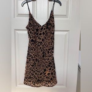 Forever 21 Dress, velvet cheetah, lined, size S